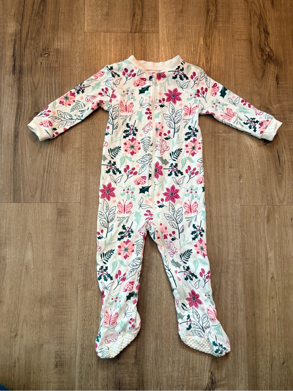 🌺10/$20 Toddler Girls Floral Footed One-Piece Pajamas